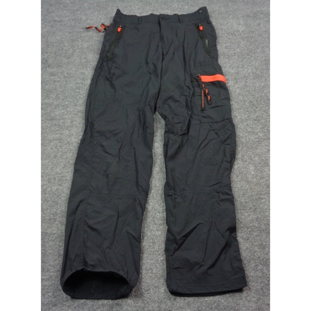 REI Co-op Outdoor x Afro Pants Black Nylon Hiking Trail Zip Pocket 30x30